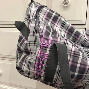 Dakine Gray & Purple Plaid Travel Duffel Bag
